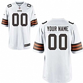 Youth Nike Cleveland Browns Customized White Team Color Stitched NFL Game Jersey,baseball caps,new era cap wholesale,wholesale hats